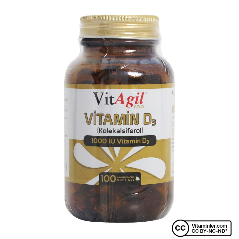 Allergo VitAgil Gold Vitamin D3 1000 IU 100 Capsules
