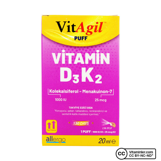 Allergo VitAgil Vitamin D3 + K2 20 mL Spray