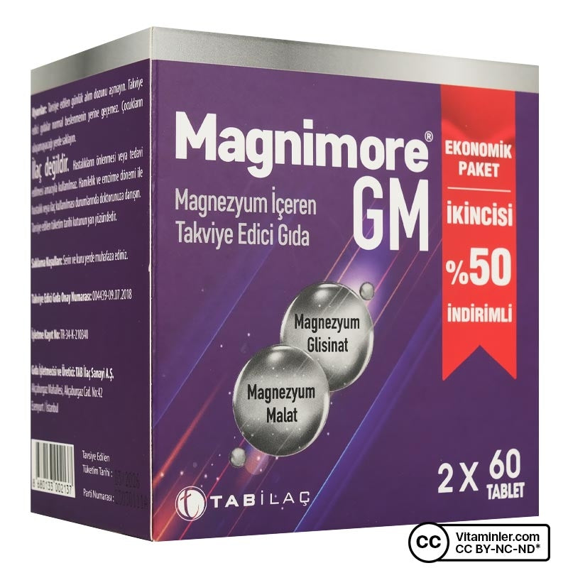 Magnimore GM Magnesium 60 Tablets 2 Pack
