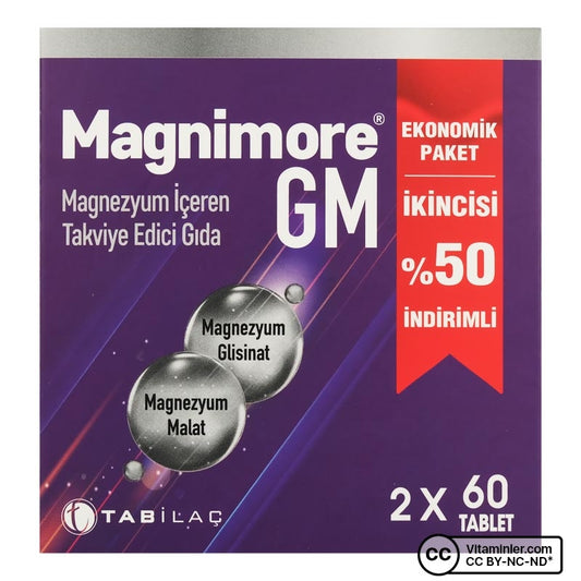 Magnimore GM Magnesium 60 Tablets 2 Pack