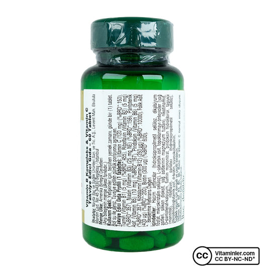 Nature's Bounty Vitamin B-Complex Plus Vitamin C 60 Tablets