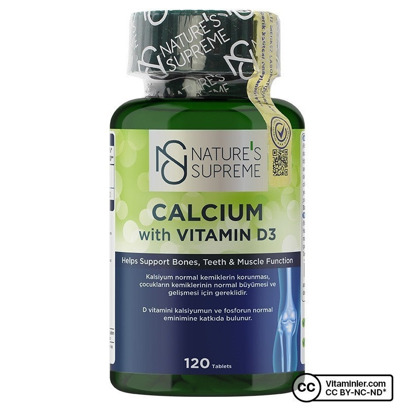 Nature's Supreme Calcium with Vitamin D3 120 Tablets