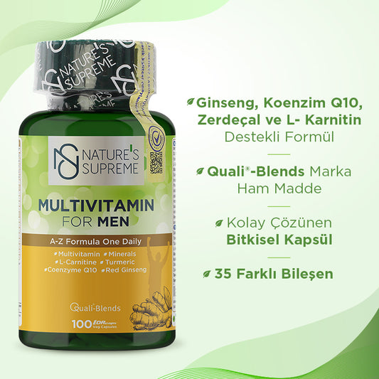 Nature's Supreme Multivitamin for Men 100 Capsules