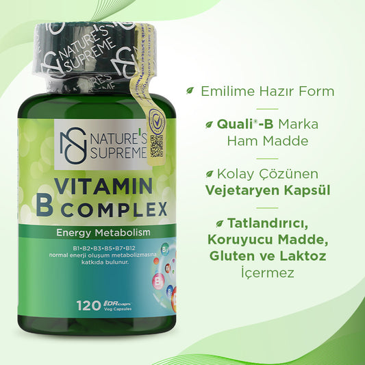 Nature's Supreme Vitamin B Complex 120 Capsules