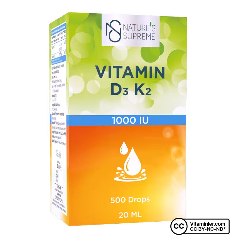 Nature's Supreme Vitamin D3 + K2 20 mL Drops