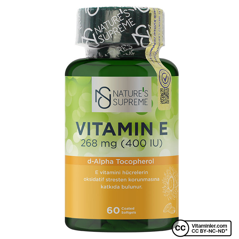 Nature's Supreme Vitamin E 400 IU 60 Capsules