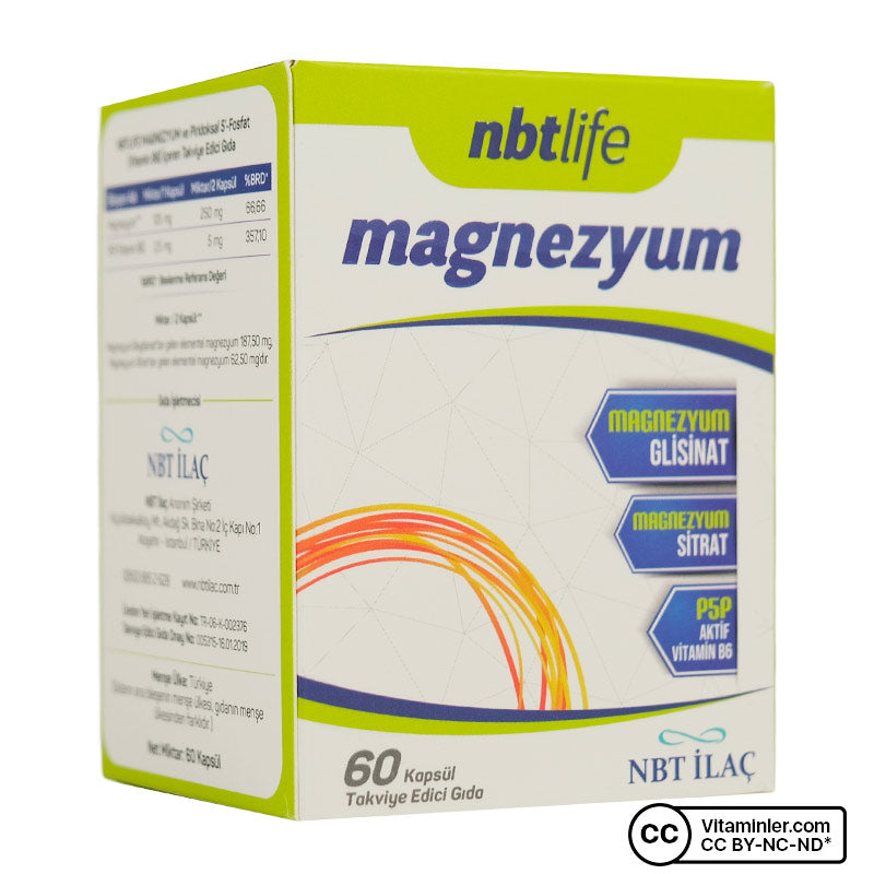 Nbt Life Magnesium B6 60 Capsules