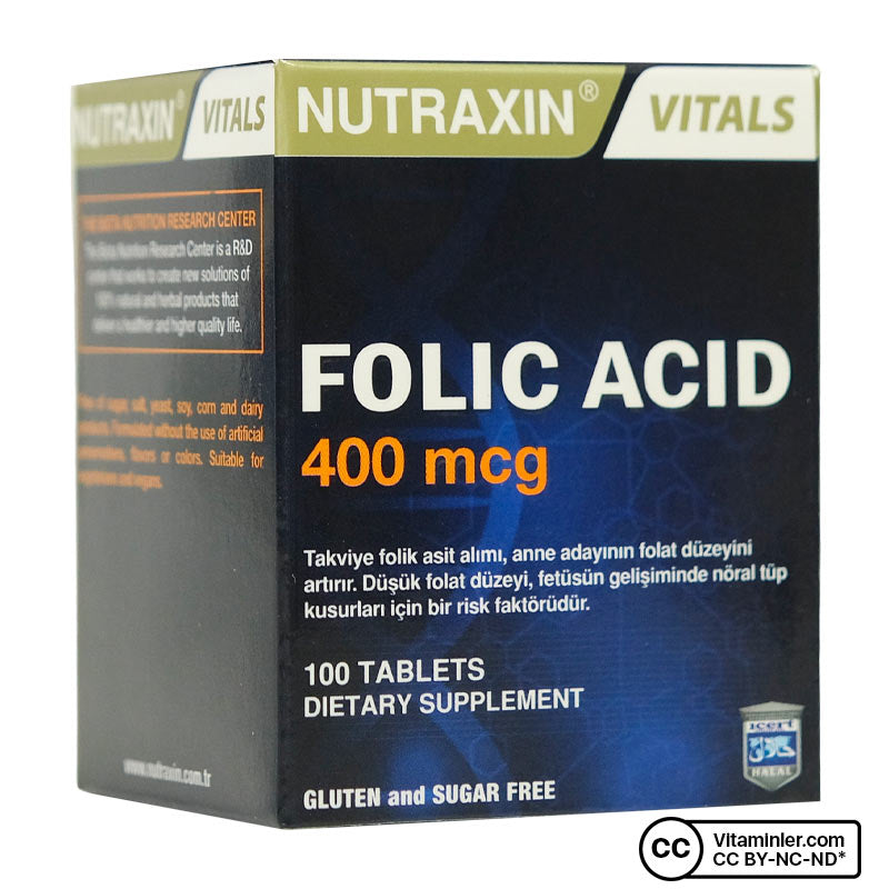Nutraxin Folic Acid 100 Tablets