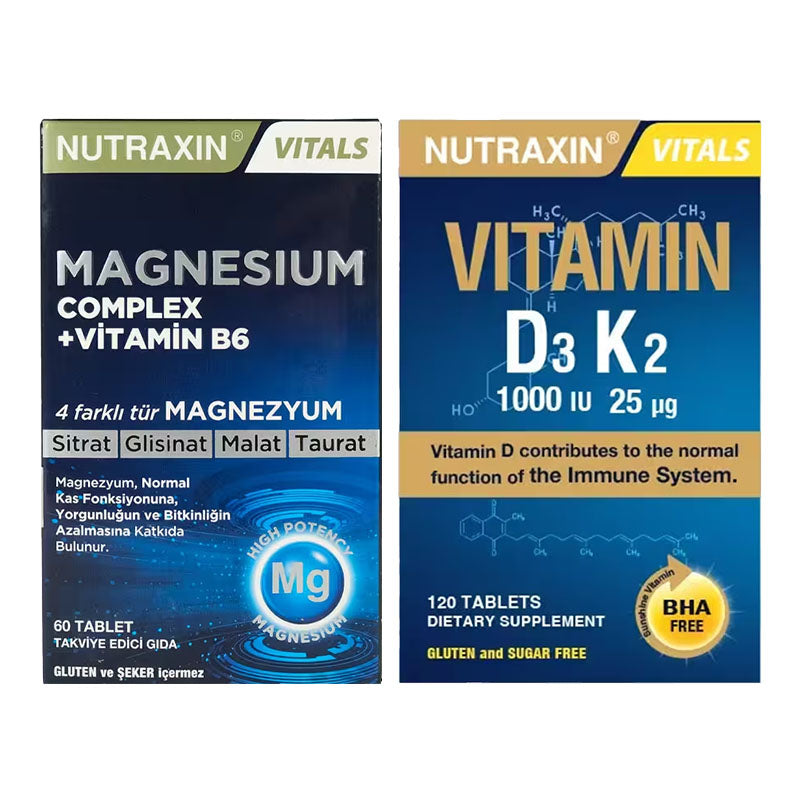 Nutraxin Magnesium Complex + Vitamin D3 K2 Bundle