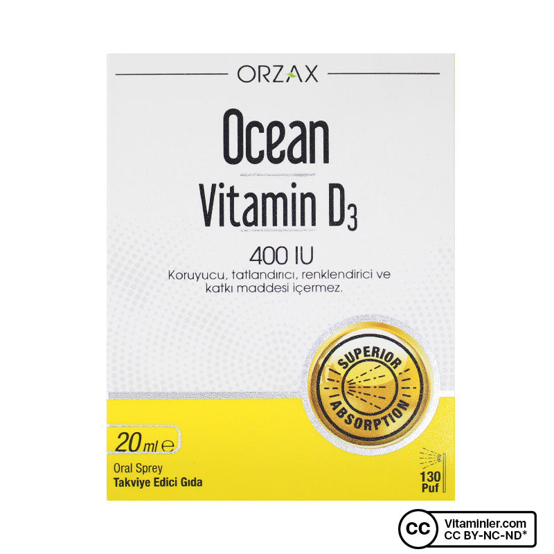 Ocean Vitamin D3 400 IU - 20 mL Drops