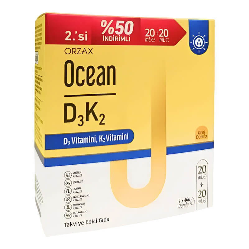 Ocean Vitamin D3 K2 Drops 2 x 20 mL