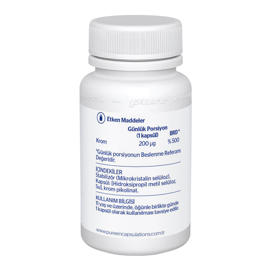 Pure Encapsulations Chromium Picolinate 200 mcg 60 Capsules