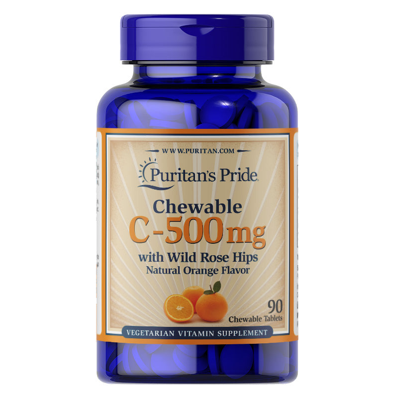 Puritan's Pride Vitamin C 500 mg 90 Chewable Tablets
