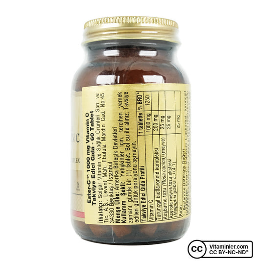 Solgar Ester-C Plus 1000 mg 60 Tablets