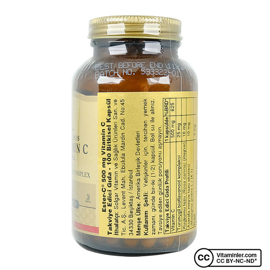Solgar Ester-C Plus 500 mg 100 Capsules