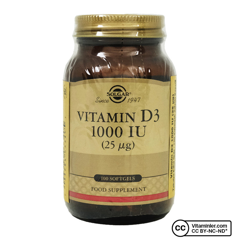 Solgar Vitamin D3 1000 IU 100 Capsules