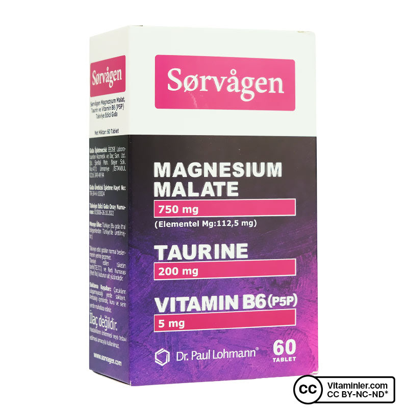 Sorvagen Magnesium B6 60 Tablets