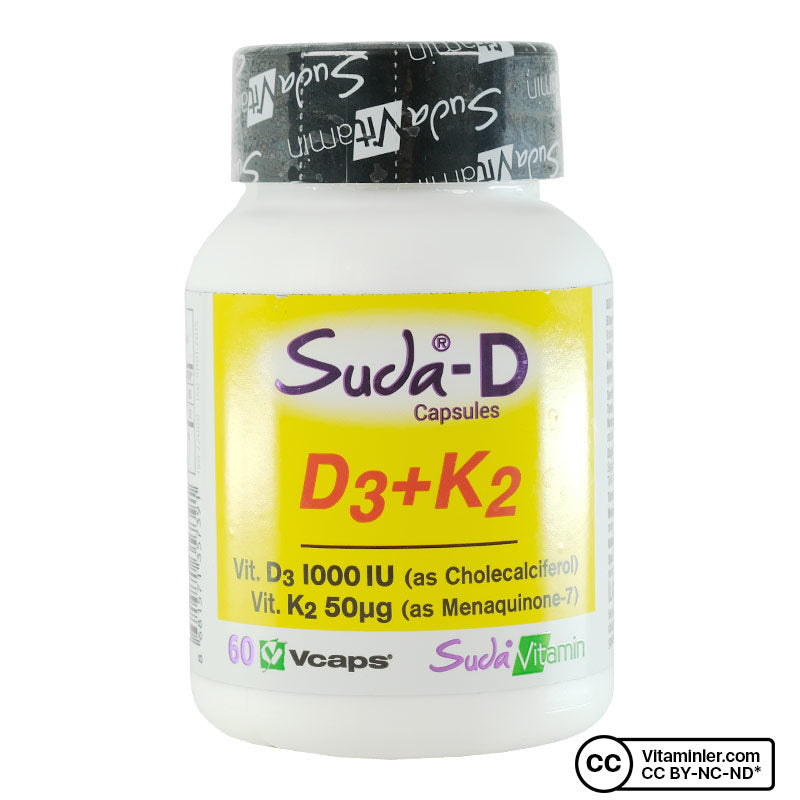 Suda D Vitamin D3 + K2 60 Capsules