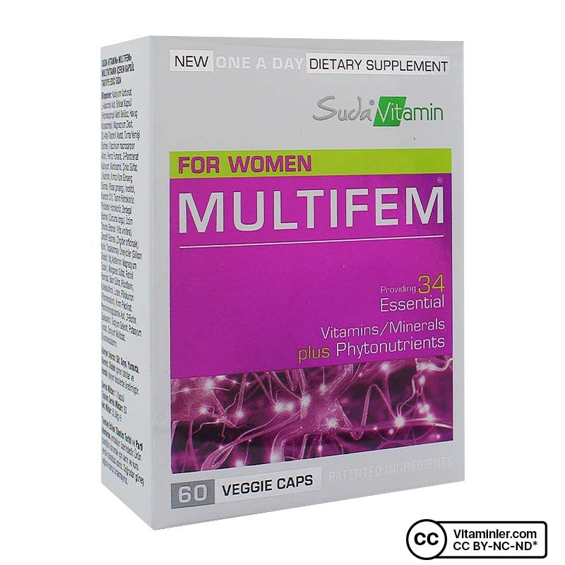 Suda Vitamin Multifem Multivitamin 60 Capsules