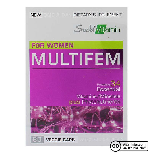 Suda Vitamin Multifem Multivitamin 60 Capsules