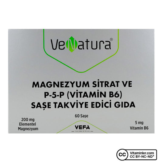 Venatura Magnesium Citrate & P-5-P (Vitamin B6) 60 Sachets