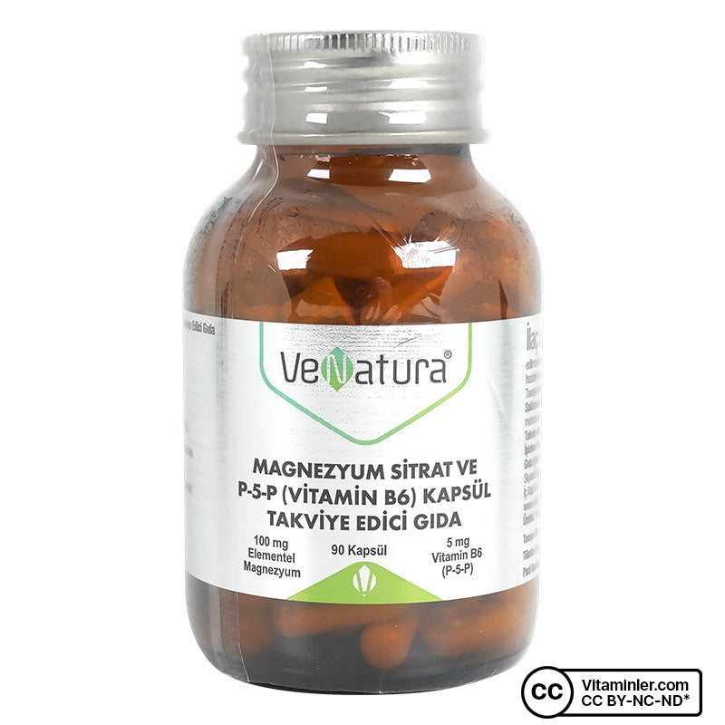 Venatura Magnesium Citrate & P-5-P (Vitamin B6) 90 Capsules