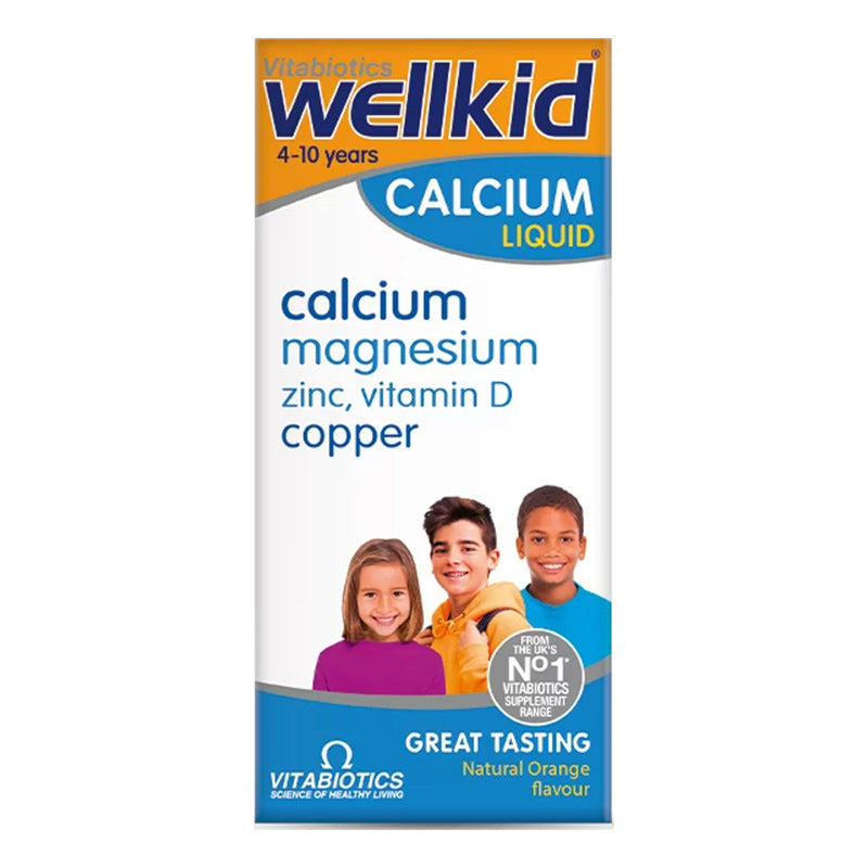 Vitabiotics Wellkid Calcium Liquid Syrup 150 mL Orange