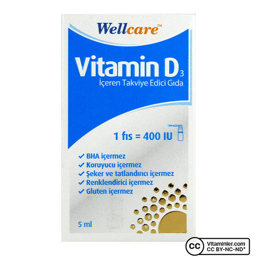 Wellcare Vitamin D3 400 IU 5 mL Spray