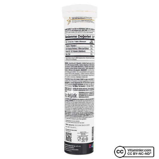 Zade Vital Vitamin C 20 Effervescent Tablets