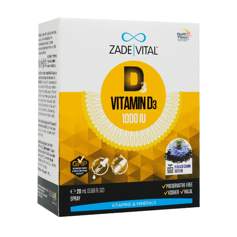 Zade Vital Vitamin D3 1000 IU 20 mL Spray