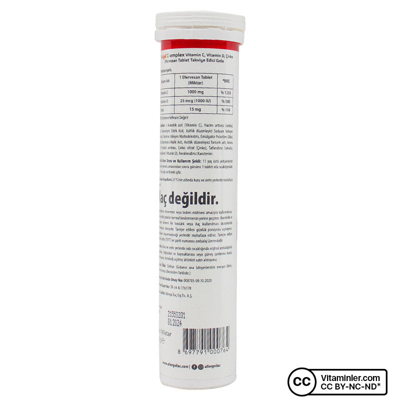 Allergo VitAgil C-omplex - 20 Effervescent Tablets
