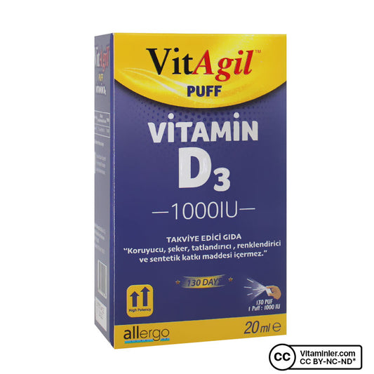 Allergo VitAgil Vitamin D3 1000 IU 20 mL Spray
