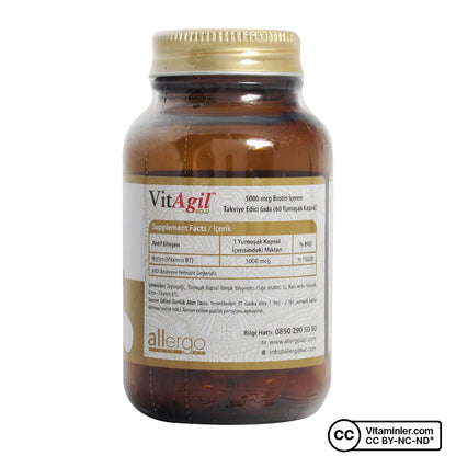 Allergo VitAgil Gold Biotin 5000 mcg 60 Capsules