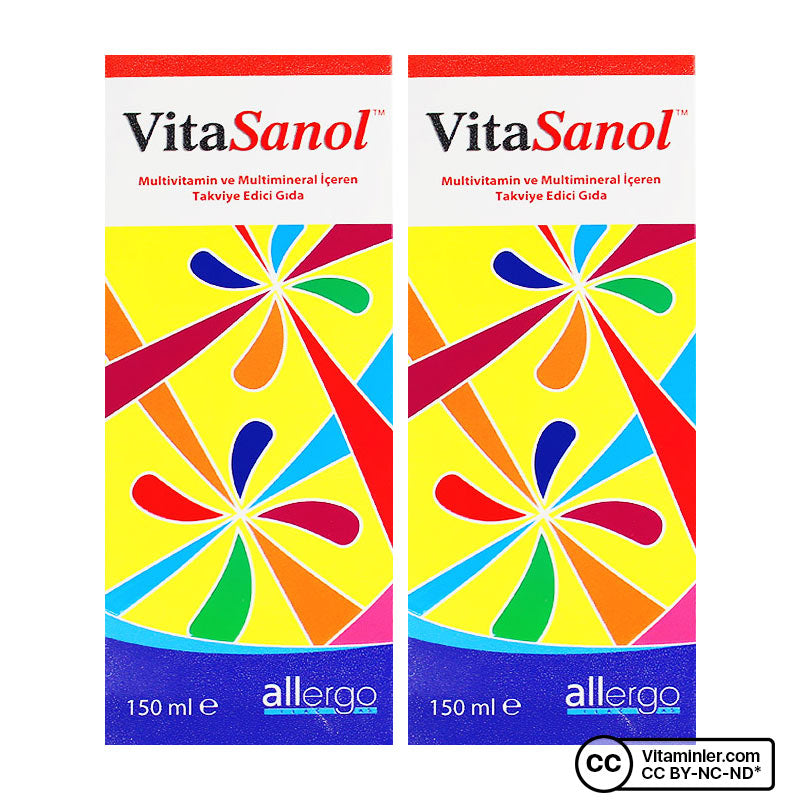 Allergo VitaSanol Multivitamin Syrup 150 mL (2 Pack)