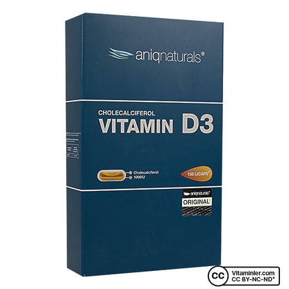 Aniqnaturals Vitamin D3 150 Capsules
