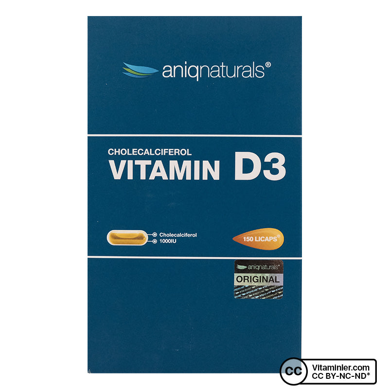 Aniqnaturals Vitamin D3 150 Capsules