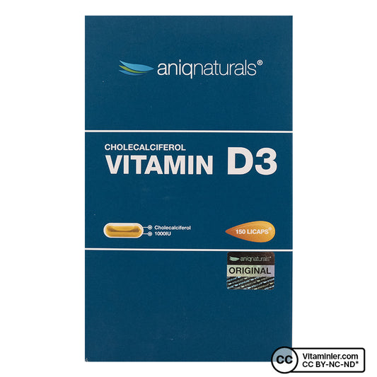 Aniqnaturals Vitamin D3 150 Capsules