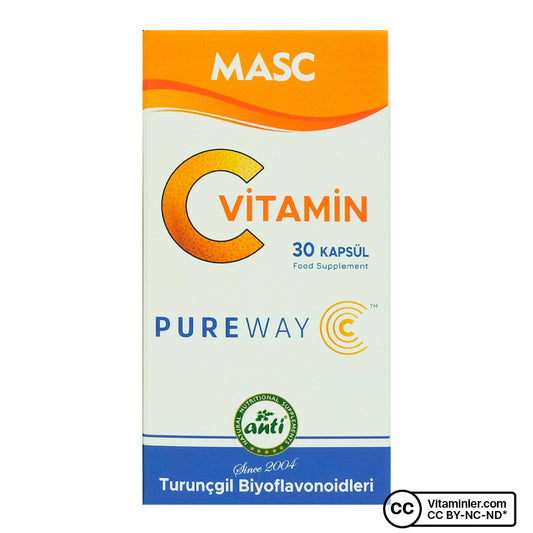 Anti Masc Pureway Vitamin C 30 Capsules