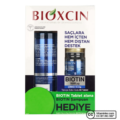 Bioxcin Biotin 60 Tablets + Shampoo