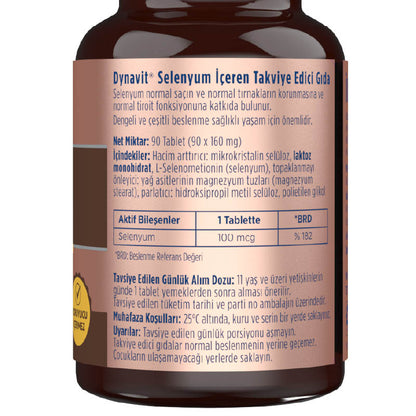 Dynavit Selenium 100 mcg 90 Tablets