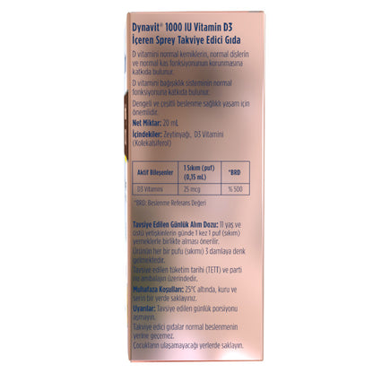 Dynavit Vitamin D3 1000 IU 20 mL Spray