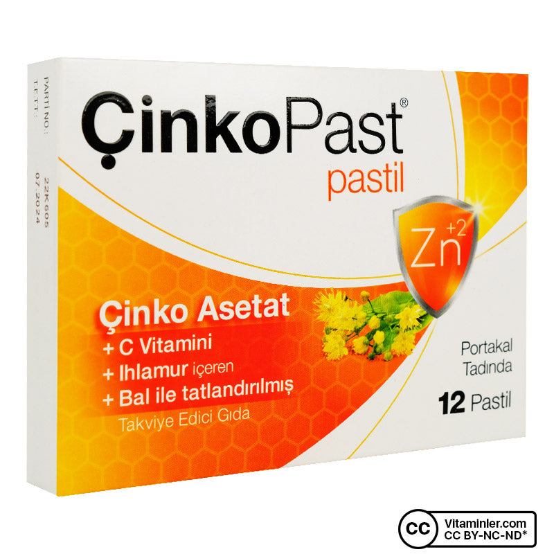 Çinkopast Vitamin C Linden Honey 12 Lozenges