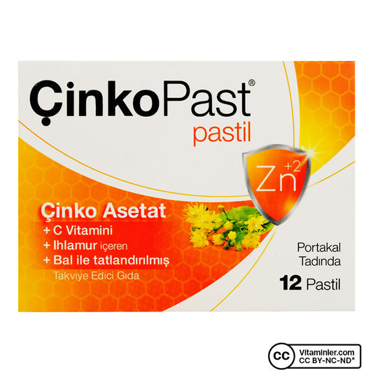 Çinkopast Vitamin C Linden Honey 12 Lozenges