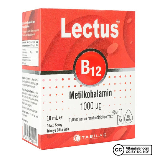 Lectus B12 Methylcobalamin 10 mL Sublingual Spray