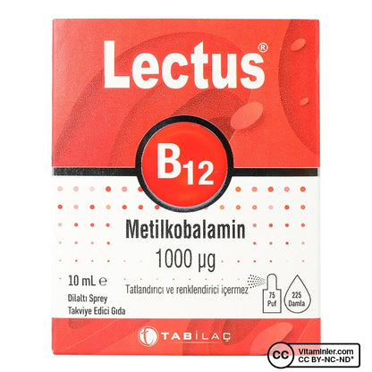 Lectus B12 Methylcobalamin 10 mL Sublingual Spray