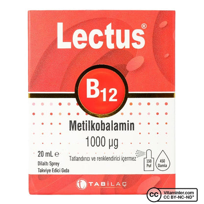 Lectus B12 Methylcobalamin 20 mL Sublingual Spray