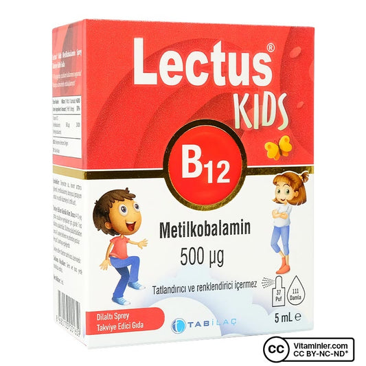 Lectus Kids B12 Methylcobalamin 5 mL Sublingual Spray