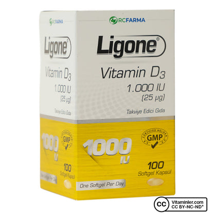 Ligone Vitamin D3 1000 IU 100 Capsules