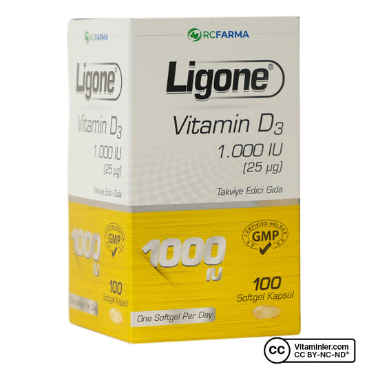 Ligone Vitamin D3 1000 IU 100 Capsules