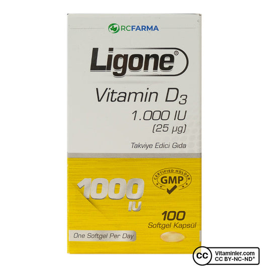 Ligone Vitamin D3 1000 IU 100 Capsules